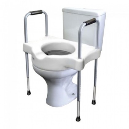 Assento sanitário elevado com alças Clearance