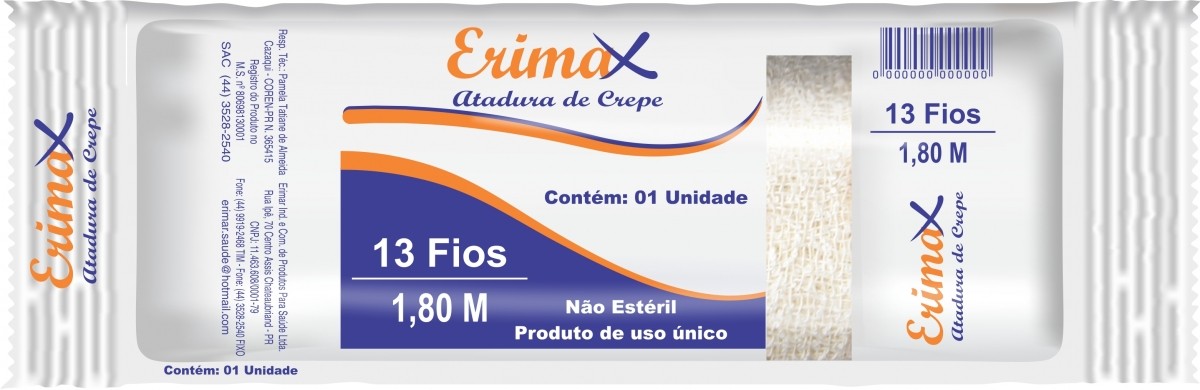 Atadura de Crepe 15cmX1,80m 13 fios - Erimax